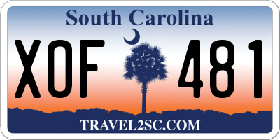 SC license plate XOF481