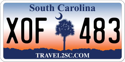 SC license plate XOF483