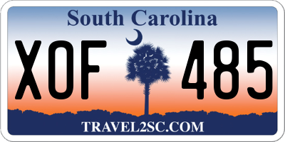 SC license plate XOF485