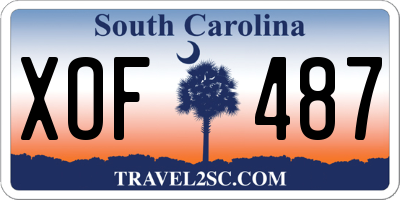 SC license plate XOF487