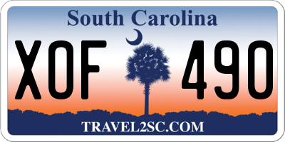 SC license plate XOF490