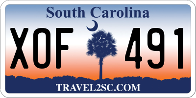 SC license plate XOF491