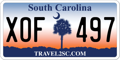 SC license plate XOF497