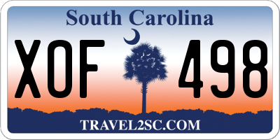 SC license plate XOF498