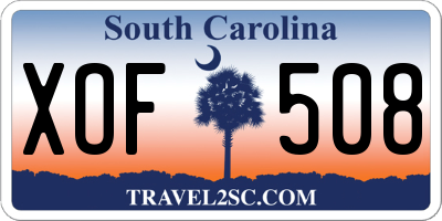 SC license plate XOF508