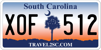 SC license plate XOF512