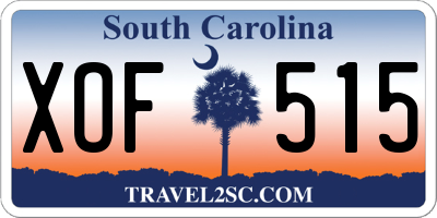 SC license plate XOF515