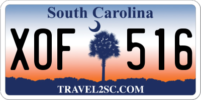 SC license plate XOF516