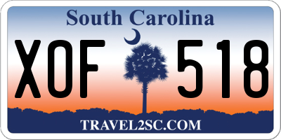 SC license plate XOF518