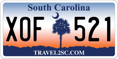 SC license plate XOF521