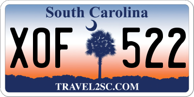 SC license plate XOF522