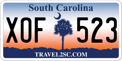 SC license plate XOF523