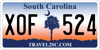 SC license plate XOF524