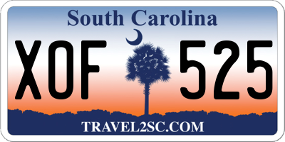 SC license plate XOF525