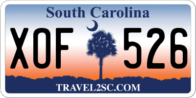 SC license plate XOF526