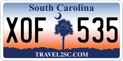 SC license plate XOF535