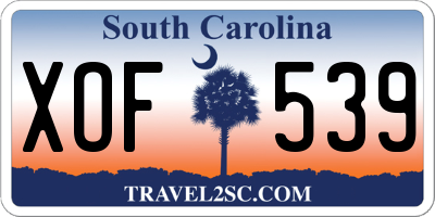 SC license plate XOF539
