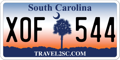 SC license plate XOF544