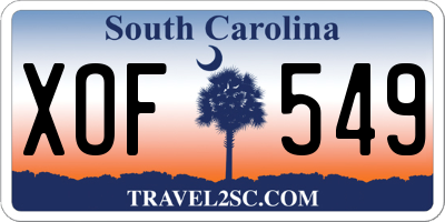 SC license plate XOF549