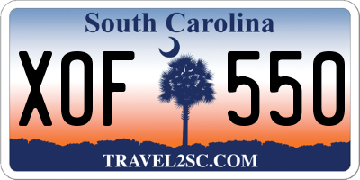 SC license plate XOF550