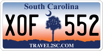 SC license plate XOF552