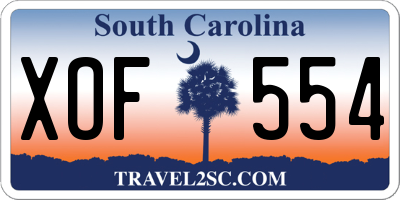 SC license plate XOF554