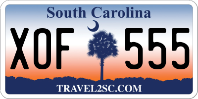 SC license plate XOF555