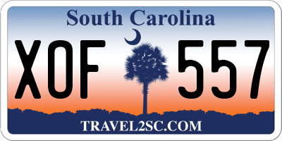 SC license plate XOF557