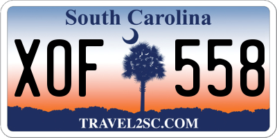 SC license plate XOF558