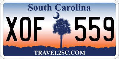 SC license plate XOF559