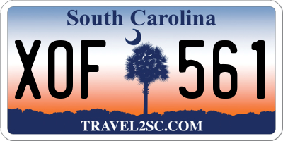SC license plate XOF561