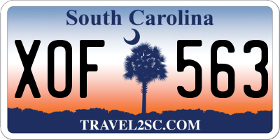 SC license plate XOF563