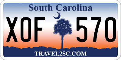 SC license plate XOF570
