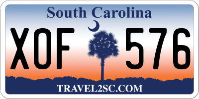 SC license plate XOF576