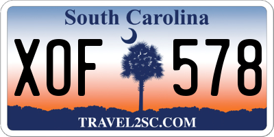 SC license plate XOF578