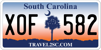 SC license plate XOF582