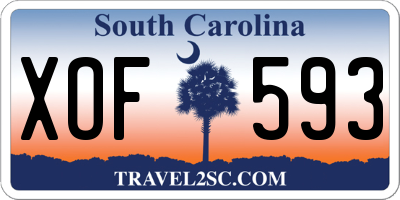 SC license plate XOF593
