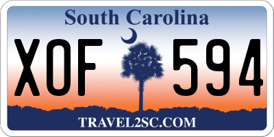 SC license plate XOF594