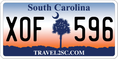 SC license plate XOF596