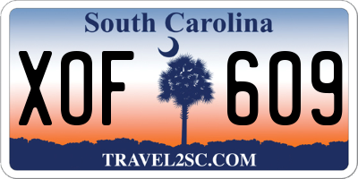SC license plate XOF609