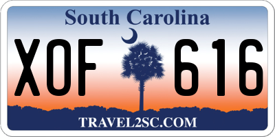 SC license plate XOF616