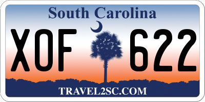 SC license plate XOF622