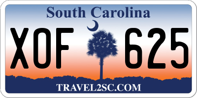 SC license plate XOF625