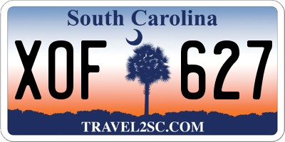 SC license plate XOF627