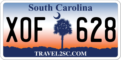 SC license plate XOF628