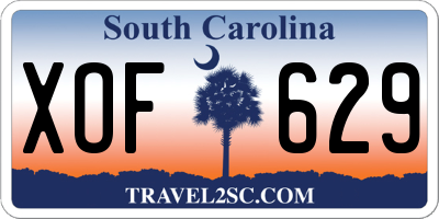 SC license plate XOF629