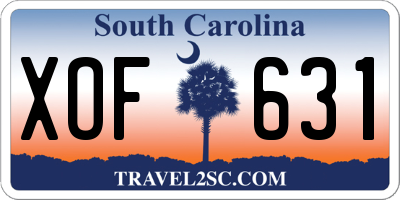 SC license plate XOF631