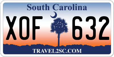 SC license plate XOF632