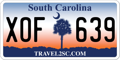 SC license plate XOF639