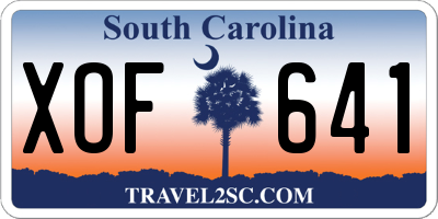 SC license plate XOF641